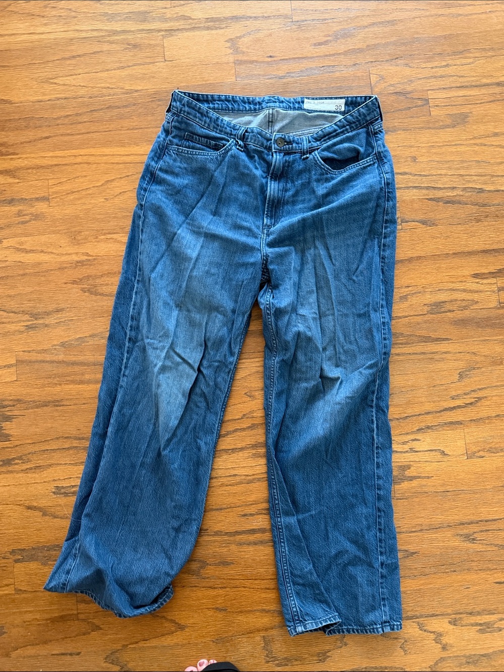 Rag & bone Classic Straight-Leg Denim Jeans in Medium Blue